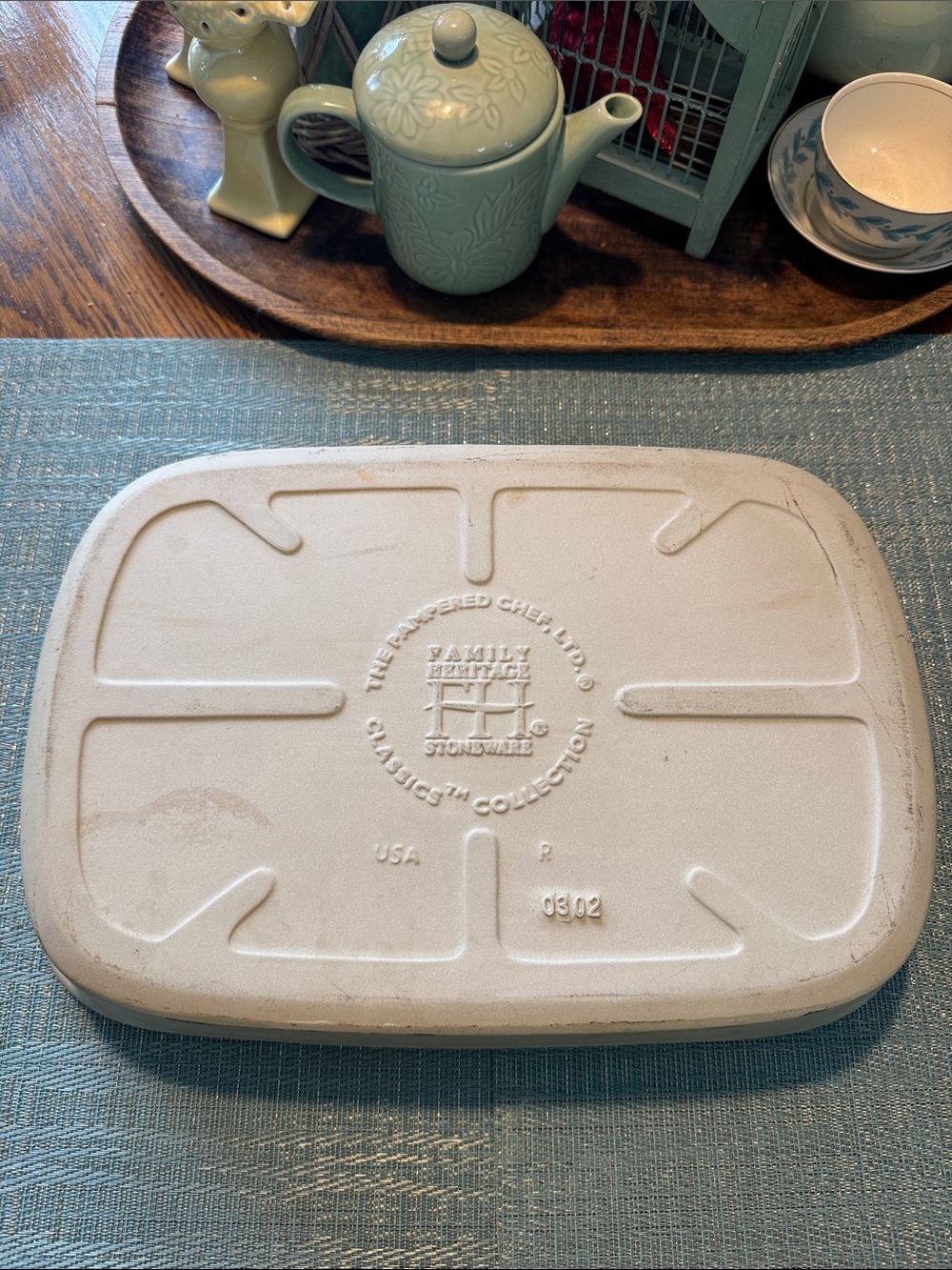 Vintage Pampered Chef Stoneware Rectangle Baker - Picture 6 of 6